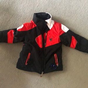 Spyder ski jacket with detachable hood